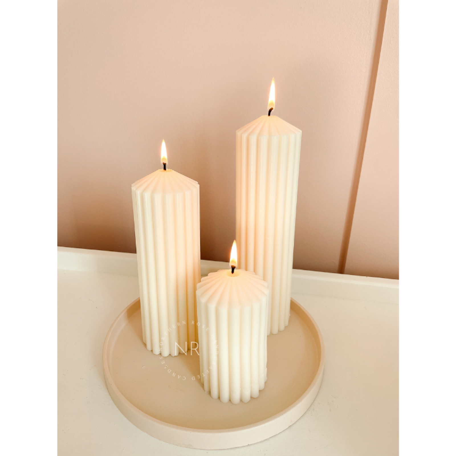 Isla Pillar Candle Trio